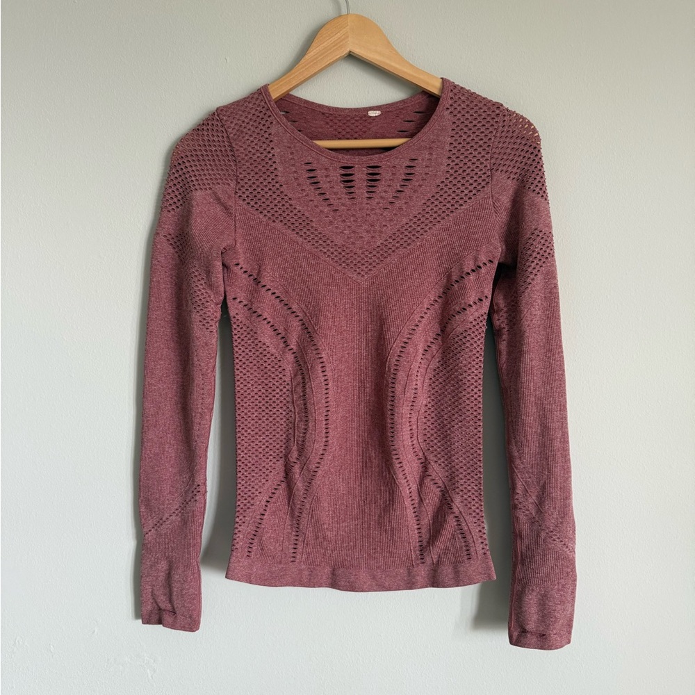 ALO Yoga Women's Long Sleeve Top - Mauve - Picture 4 of 8